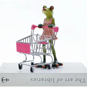 Funny Shopper Frog Statuette | Cute & Unique Home Decor Gift