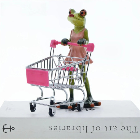 Funny Shopper Frog Statuette | Cute & Unique Home Decor Gift