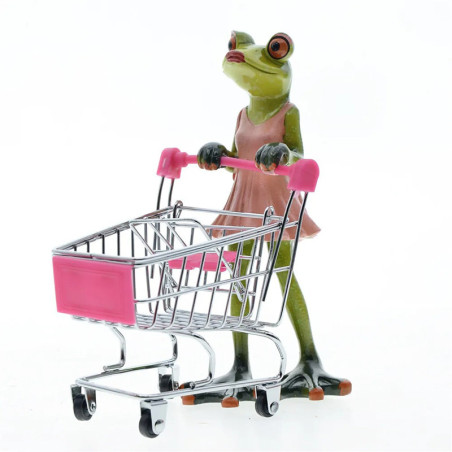 Funny Shopper Frog Statuette | Cute & Unique Home Decor Gift