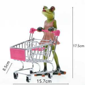 Funny Shopper Frog Statuette | Cute & Unique Home Decor Gift