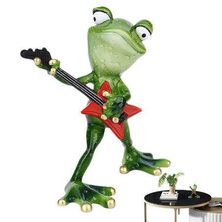 Rocker Frog Figurine | Funny Rock'n'Roll Home Decor Gift