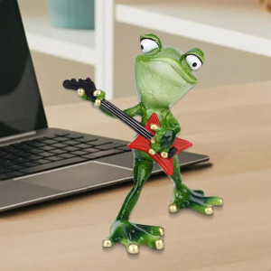 Rocker Frog Figurine | Funny Rock'n'Roll Home Decor Gift