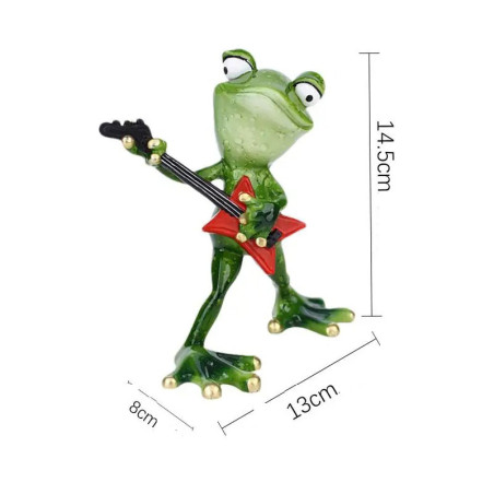 Rocker Frog Figurine | Funny Rock'n'Roll Home Decor Gift