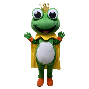 Prince Croak-Royal Frog Mascot | High-Quality Funny Costume