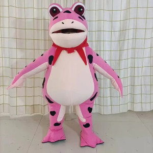 "Wild Raspberry Ribbit" Frog Mascot - Funny Pink Costume!