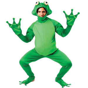 Cute Green Frog Costume | Funny Adult Stretch Onesie Gift