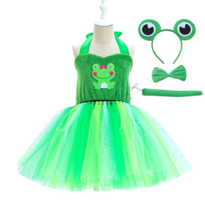 Cute Frog Costume Dress with Tutu & Accessories for Kids