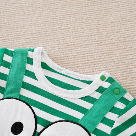 Cute Green Frog Baby Romper 0-18m | Soft Cotton Gift Idea