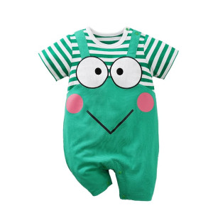 Cute Green Frog Baby Romper 0-18m | Soft Cotton Gift Idea
