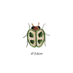Cute Green Foliage Beetle Patch | Unique Embroidered Gift Idea