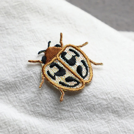 Cute Scarab Beetle Patch "Golden Spots" | Unique Iron-On Gift