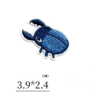 "Mecha Blue" Beetle Patch | Unique Embroidered Gift Idea