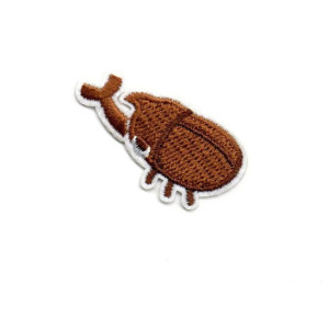 "Brown Warrior" Beetle Patch | Unique Embroidered Bug Gift