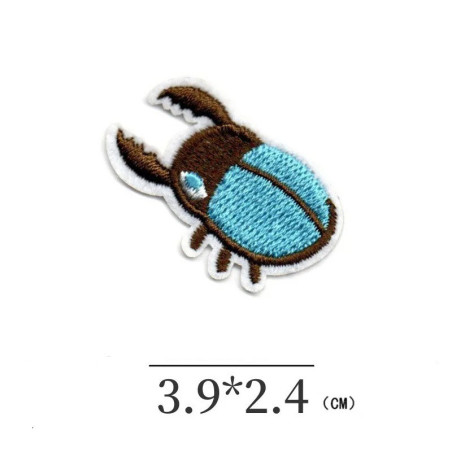 Cute "Agile Turquoise" Beetle Patch | Unique Iron-On Gift Idea