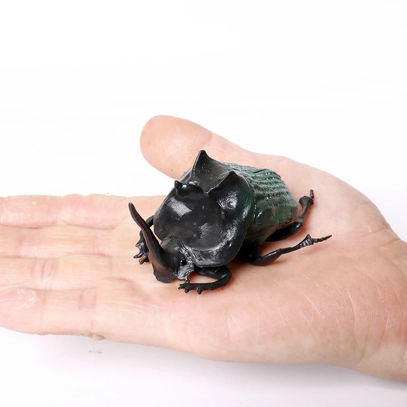 Horned Rhinoceros Beetle Figurine | Unique Educational Gift