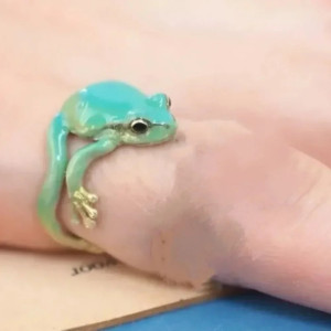Bague Grenouille Reflet Aquatique