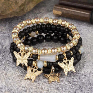 Bracelet Papillon Éclat Doré Élégant - ensemble de bracelets papillions