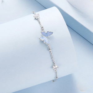 Bracelet Papillon Éclat Azur Argent Sterling 925