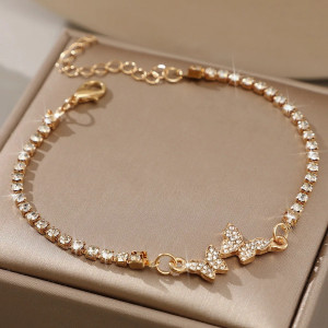 Bracelet Papillon Argent Papillae - couleur or