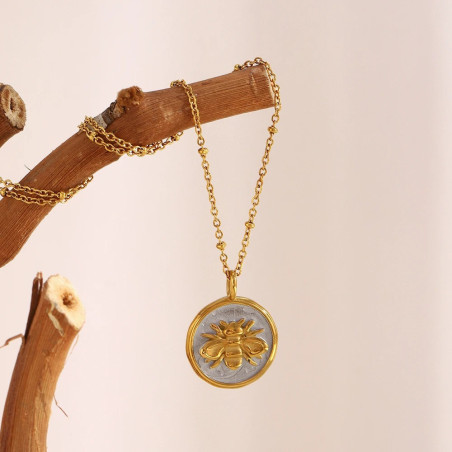Cute 'Royal Seal' Bee Necklace | Gold-Plated Silver Gift