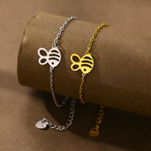 "Royal Essence" Bee Bracelet - Minimalist Gold or Silver Jewelry