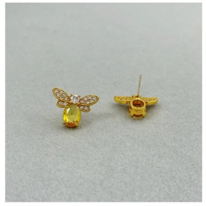 Bee Earrings “Golden Light” - 925 Sterling Silver Jewelry