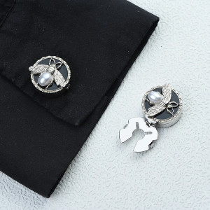 Royal Bee Button Covers | Elegant Shirt Jewelry for Women