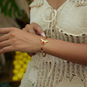 on a wrist.