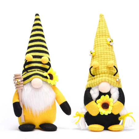 Cute Honeycomb Bee Gnome | Unique Gift for Bee Lovers