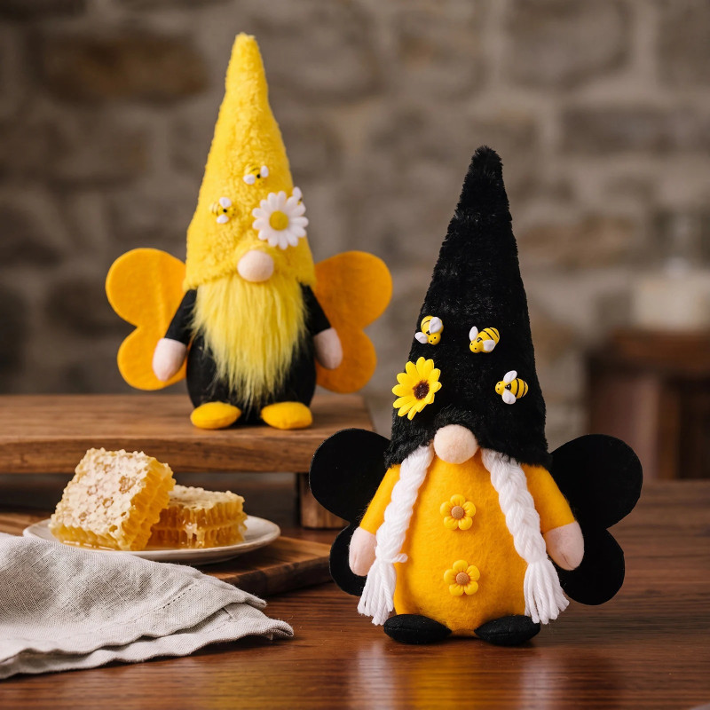 Bee Gnome "Honey Polka Dot" | Cute Spring & Farmhouse Decor