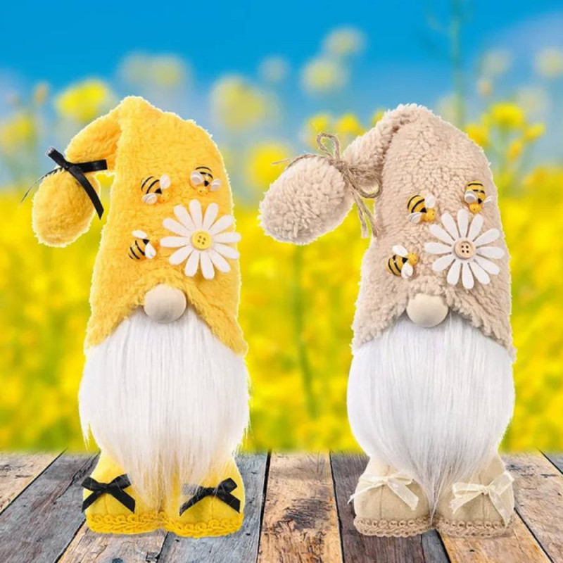 Cute Bee Gnome Gift | Handmade Spring Farmhouse Decor