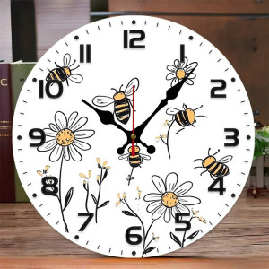 "Flower Dream" Bee Wall Clock | Cute Nature-Inspired Home Decor