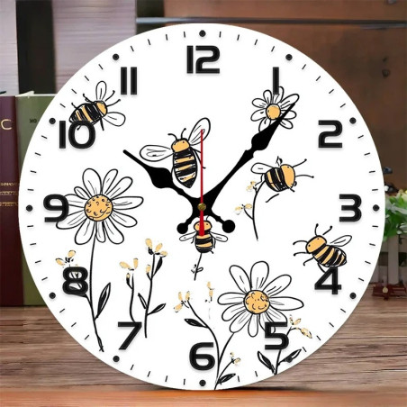 "Flower Dream" Bee Wall Clock | Cute Nature-Inspired Home Decor