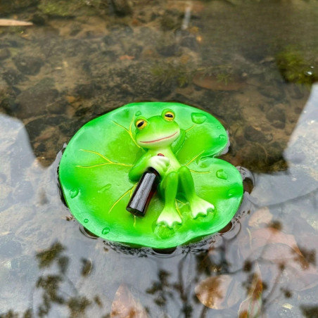Funny Relaxing Frog Statue | Cute Garden & Pond Decor Gift
