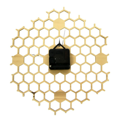 Bee Honeycomb Wall Clock | Unique Wooden Quartz Clock Gift