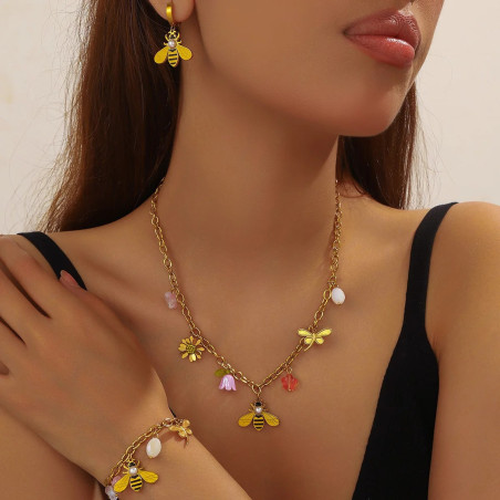 Enchanted Garden Gold Bee Necklace