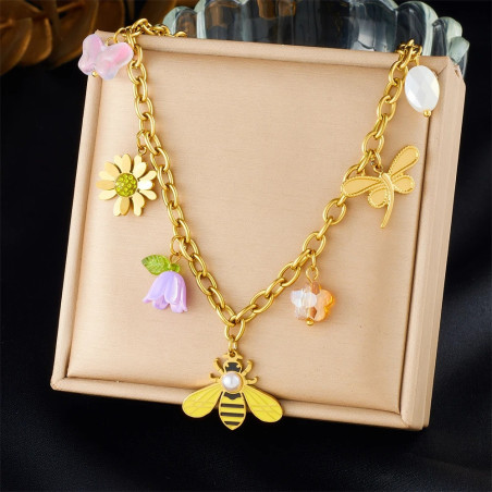 Stunning Gold Bee Charm Necklace for Women
