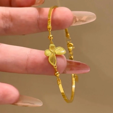 Adjustable Golden Glow Butterfly Bracelet