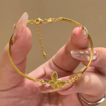 Bracelet Papillon Éclat Doré
