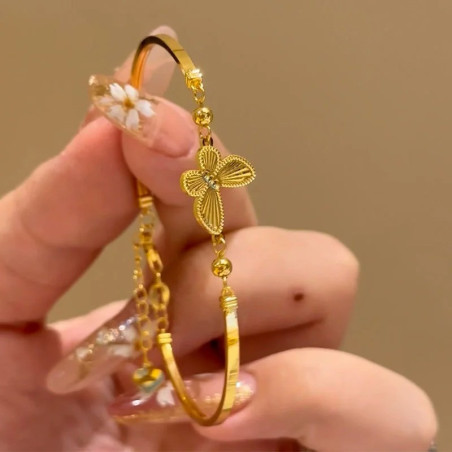 Bracelet Papillon Éclat Doré