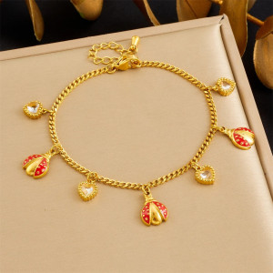 Ladybug Precious Hearts Charm Bracelet