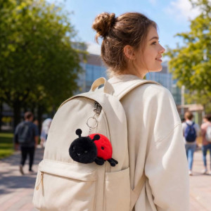 Cute Plush Ladybug Keychain 'Little Lucky Charm'