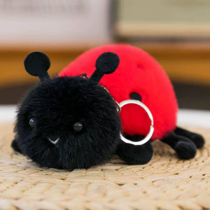 Beautiful Plush Ladybug Keychain 'Little Lucky Charm'