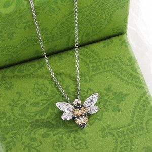 Sparkling Crystal Bee Necklace - Product Shot