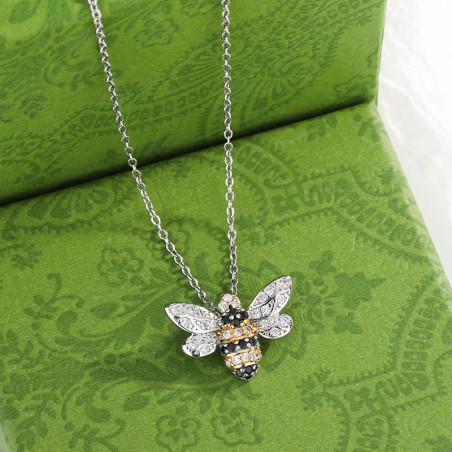 Sparkling Crystal Bee Necklace - Product Shot
