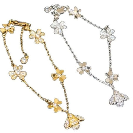 Sparkling Garden Bee Bracelet - Unique Bee Jewelry, 2 Colors