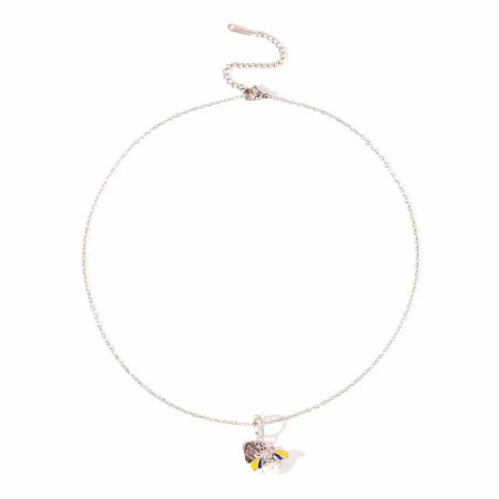 Silver Bee Honey Pearl Necklace