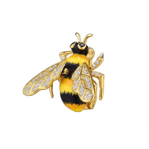 Honey Glow Bee Brooch - Unique Bee Pin