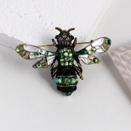 Glass Wing Bee Brooch Pin | Unique Bee Jewelry Gift for Women