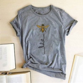 Women's 'Let it Bee' T-Shirt - Cute Bee Graphic Tee in 5 Colors